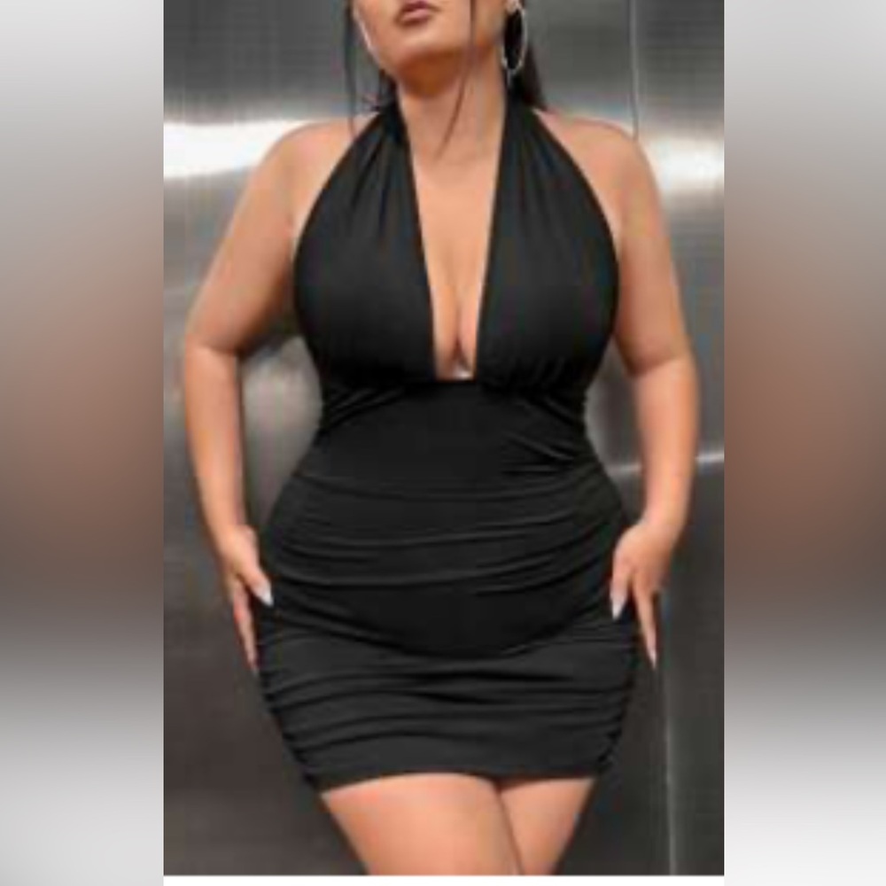Black Halter Neck Dress